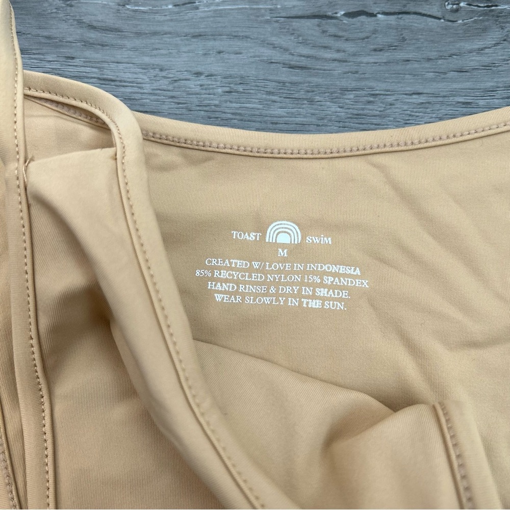 Nwt toast swim doe tan brown Bikini Bottom open side Size medium Nwt Women’s‎ - Picture 2 of 4